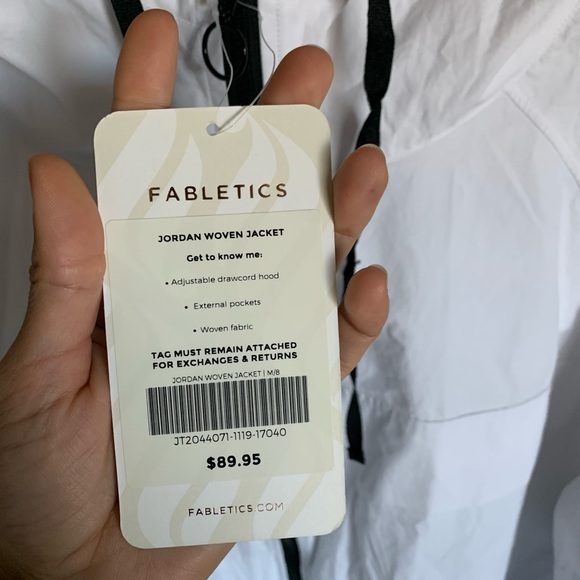 Fabletics Jordan Woven Jacket White Medium - Picture 8 of 10
